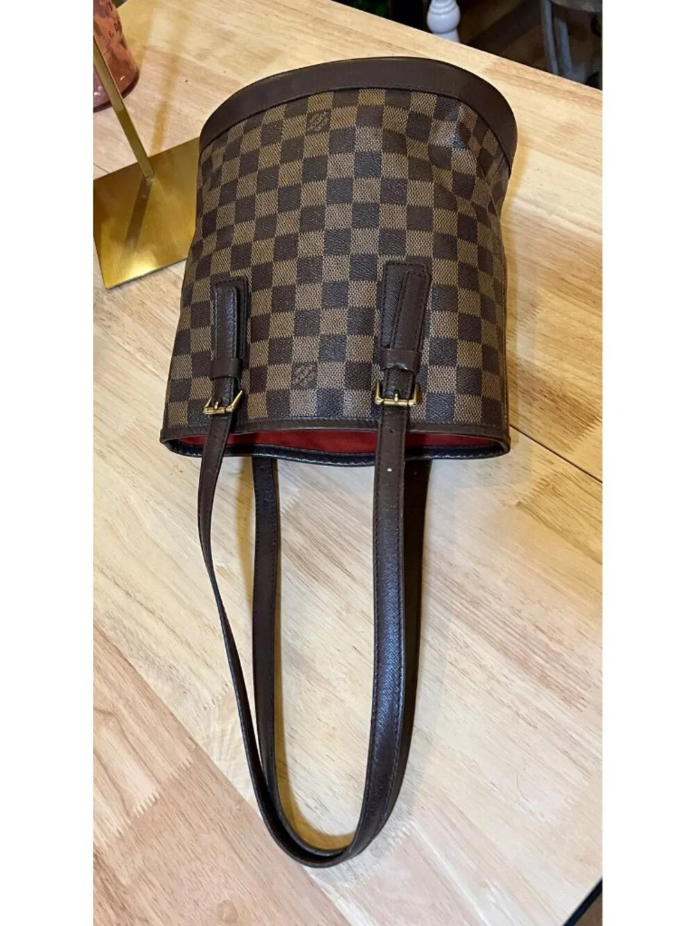 Louis Vuitton Damier Marais PM Bucket Bag